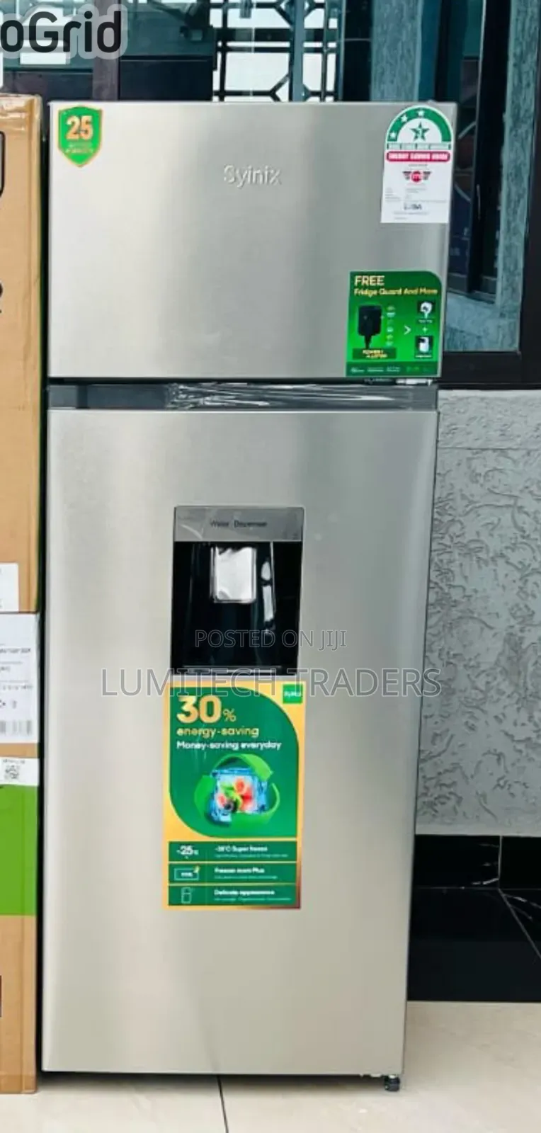 Syinix 210litres Double Door Fridge With Water Dispenser
