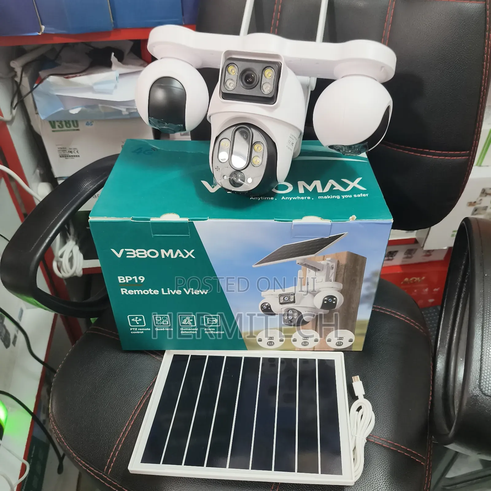 V380max High Quality V380pro 4 Lens CCTV Surveillance Camera Outdoor