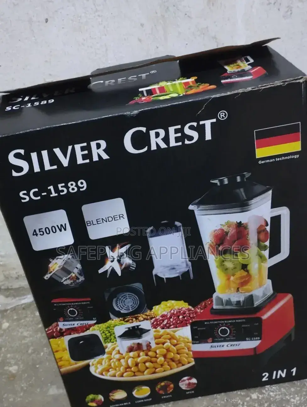 SilverCrest 4500W 2-in-1 Blender With Grinder 2L Multi-Purpose