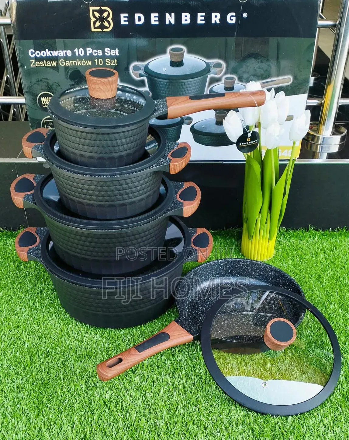Edenberg 10pc Nonstick Cooking Pots Set