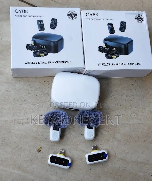 Wireless Lavalier Dual Receiver Microphone Qy88 Magnetic Mic