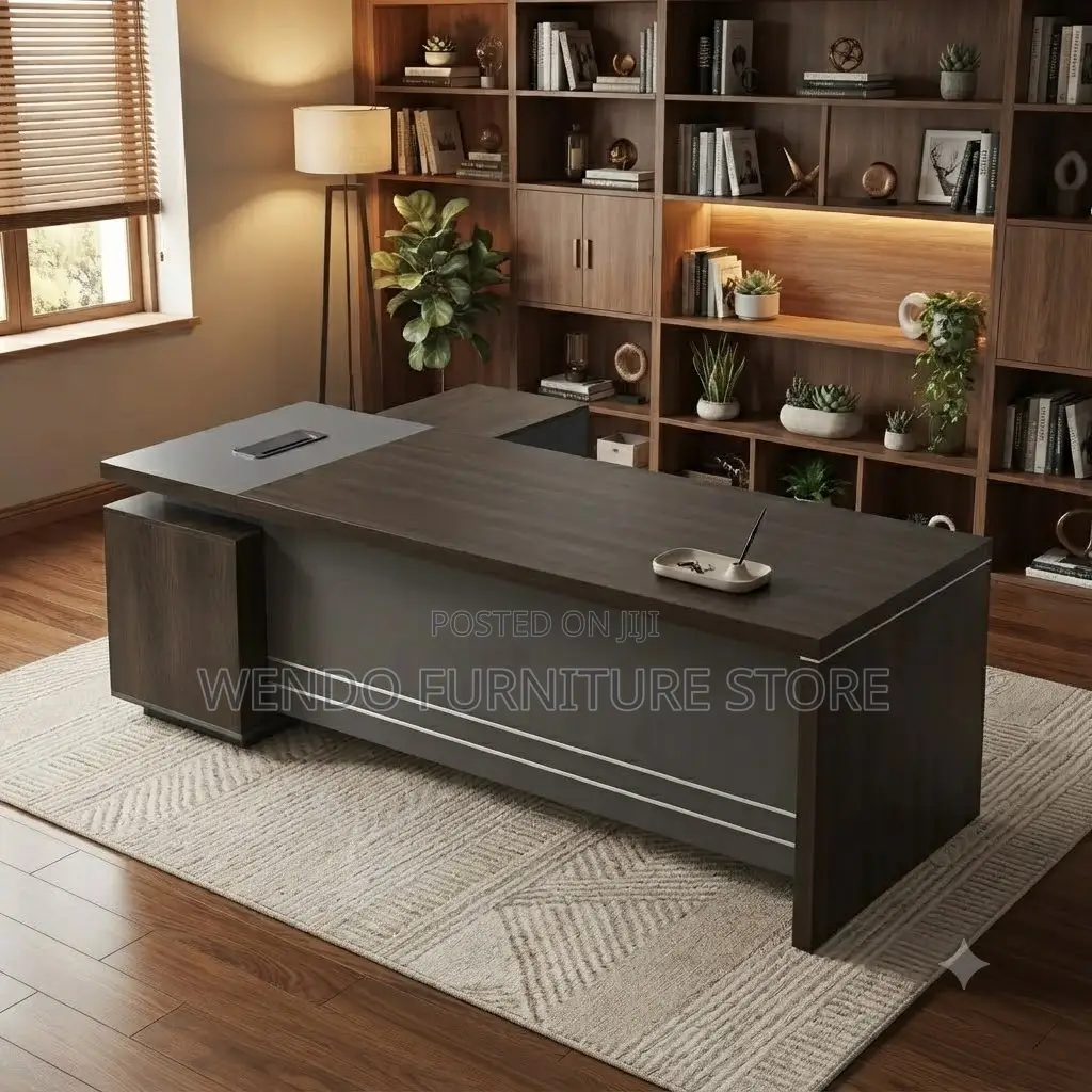 Office Desk; 1.8 Meters Executive Office Desk With Grey Smooth Top