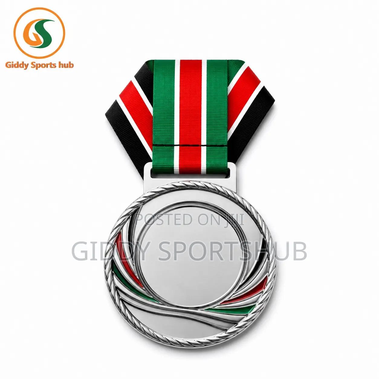 Premium Silver Award Medal With Kenya Ribbon