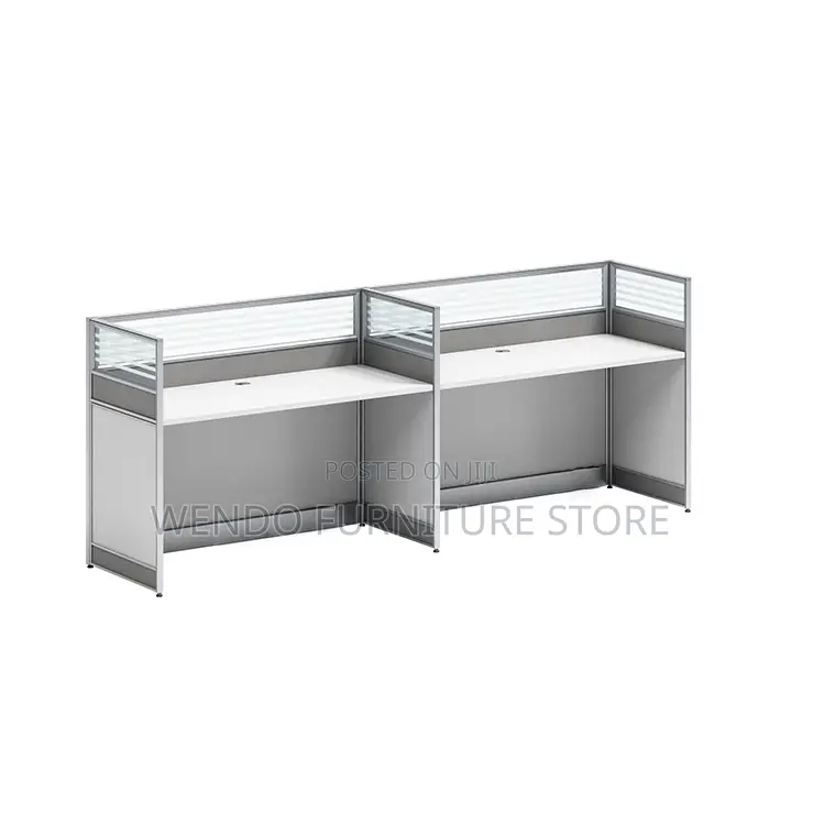 Office Workstation; Two Users Brown Office Schools Workstation