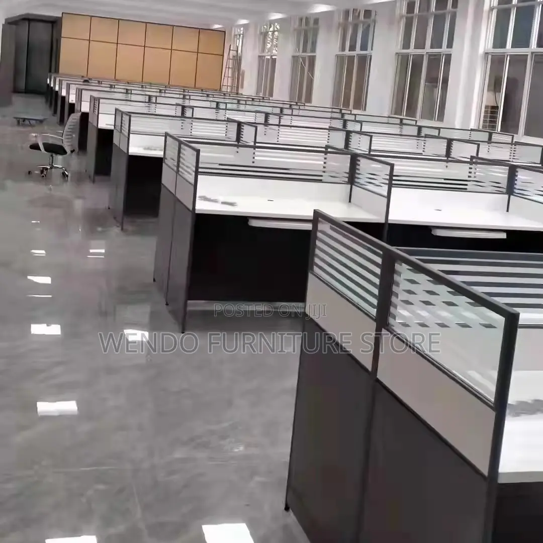 Office Workstation; Two Users Brown Office Schools Workstation