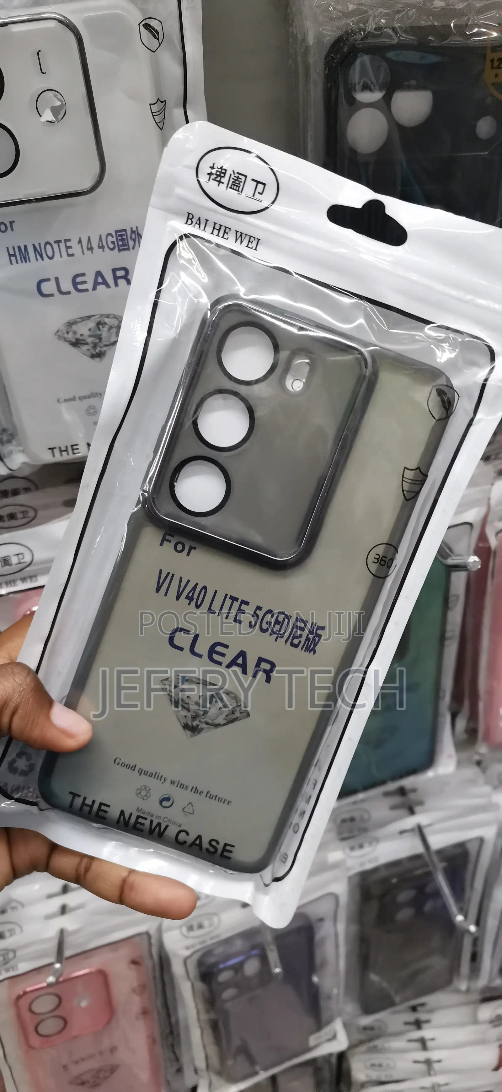 Clear Matte Shockproof Phone Case for the Vivo V40 Lite 5G