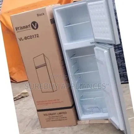 Volsmart 172 Litres Two-Door Fridge With Freezer