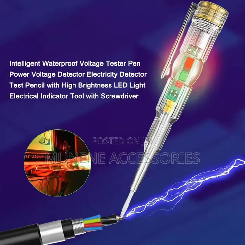 Voltage Tester Pen Power Brightness LED Light Electrical Screwdriver