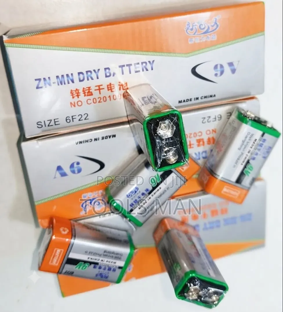 9V Zinc Carbon Dry Battery Size 6F22 With Packing.