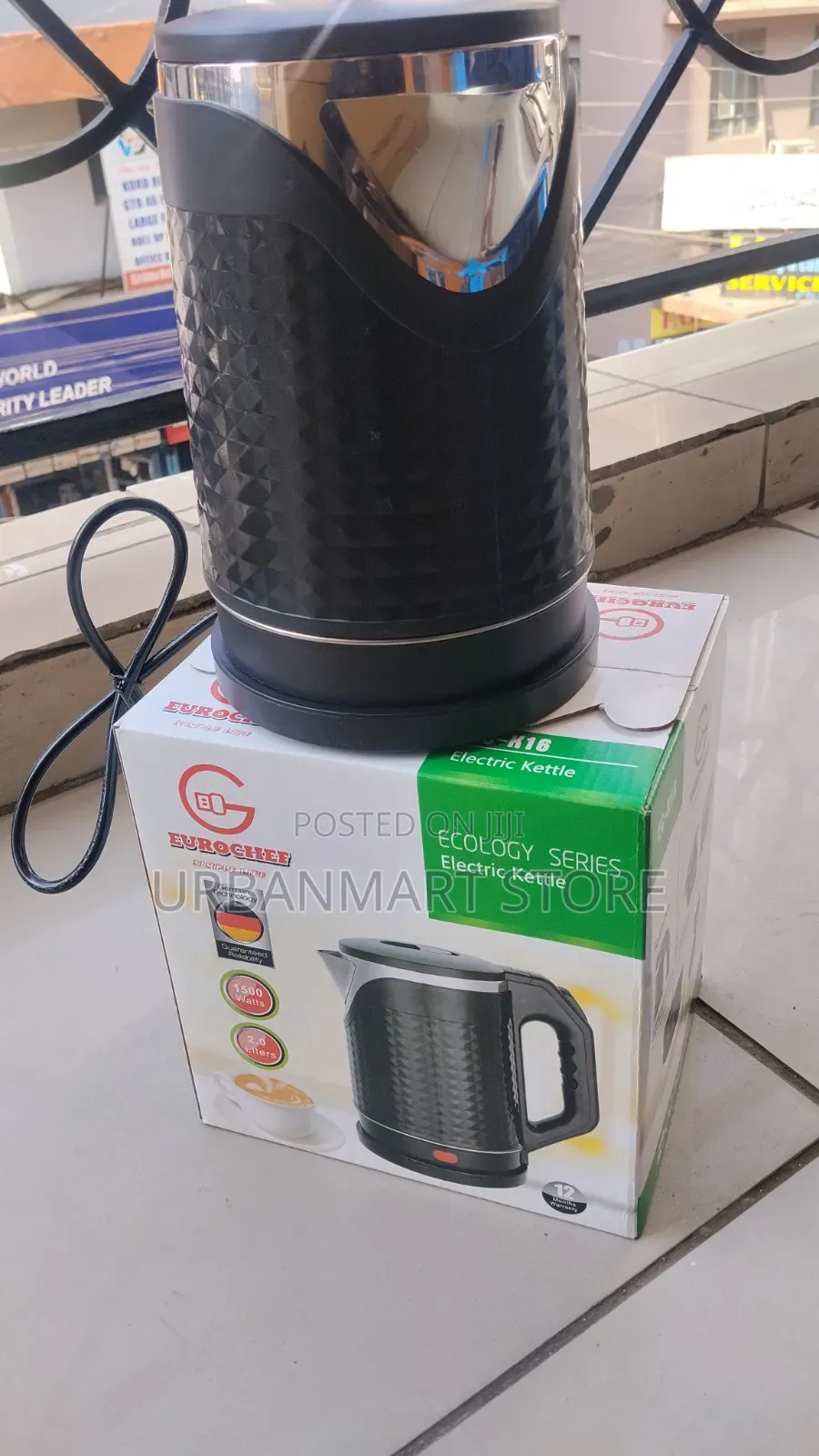 Eurochef 2L 1500W Cordless Electric Kettle