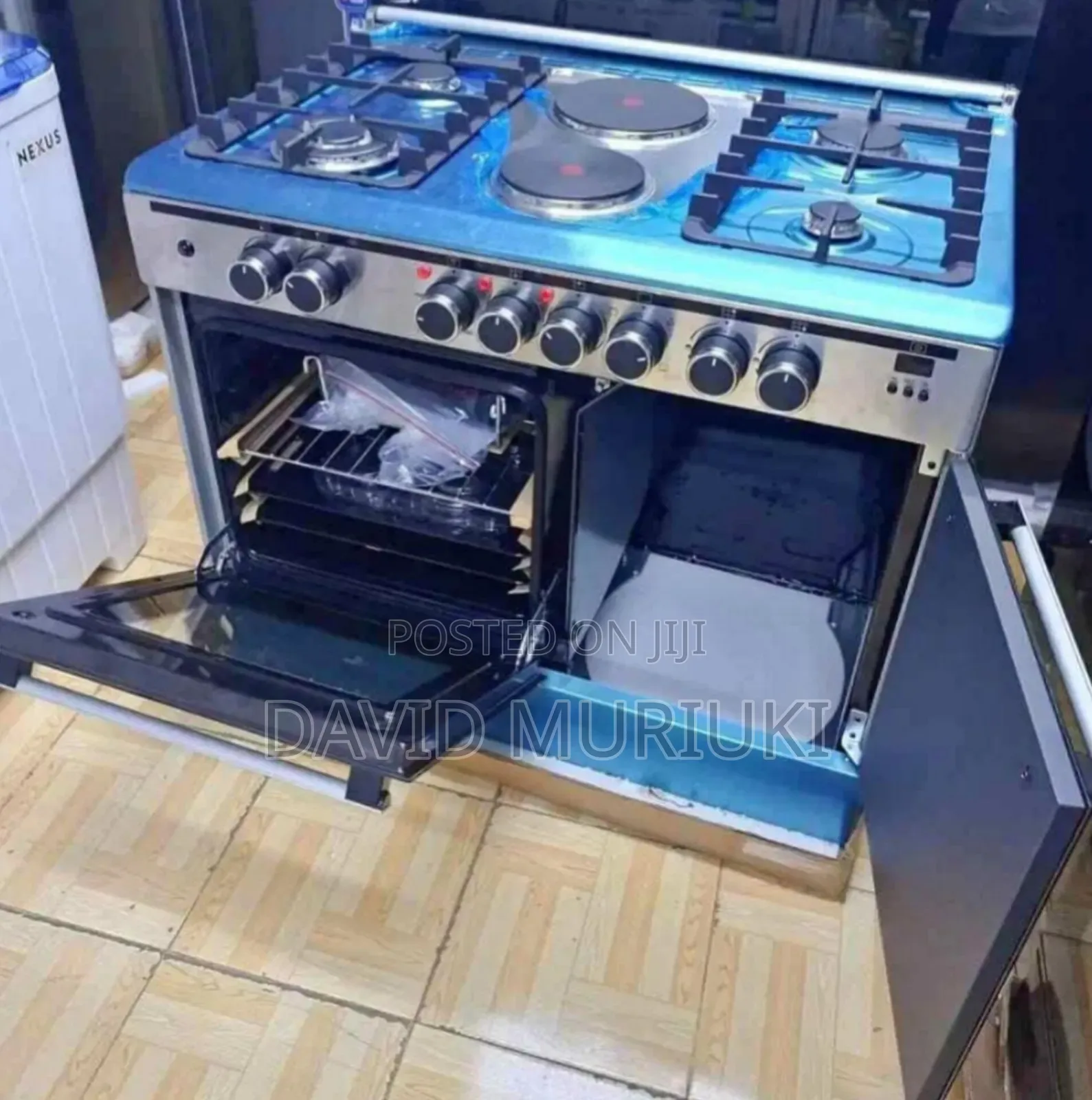 60*90 Haier 4+2 Standing Cooker With Gas Compartment and Sensor.