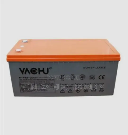 YACHU 12V 200aH Solar Gel Battery