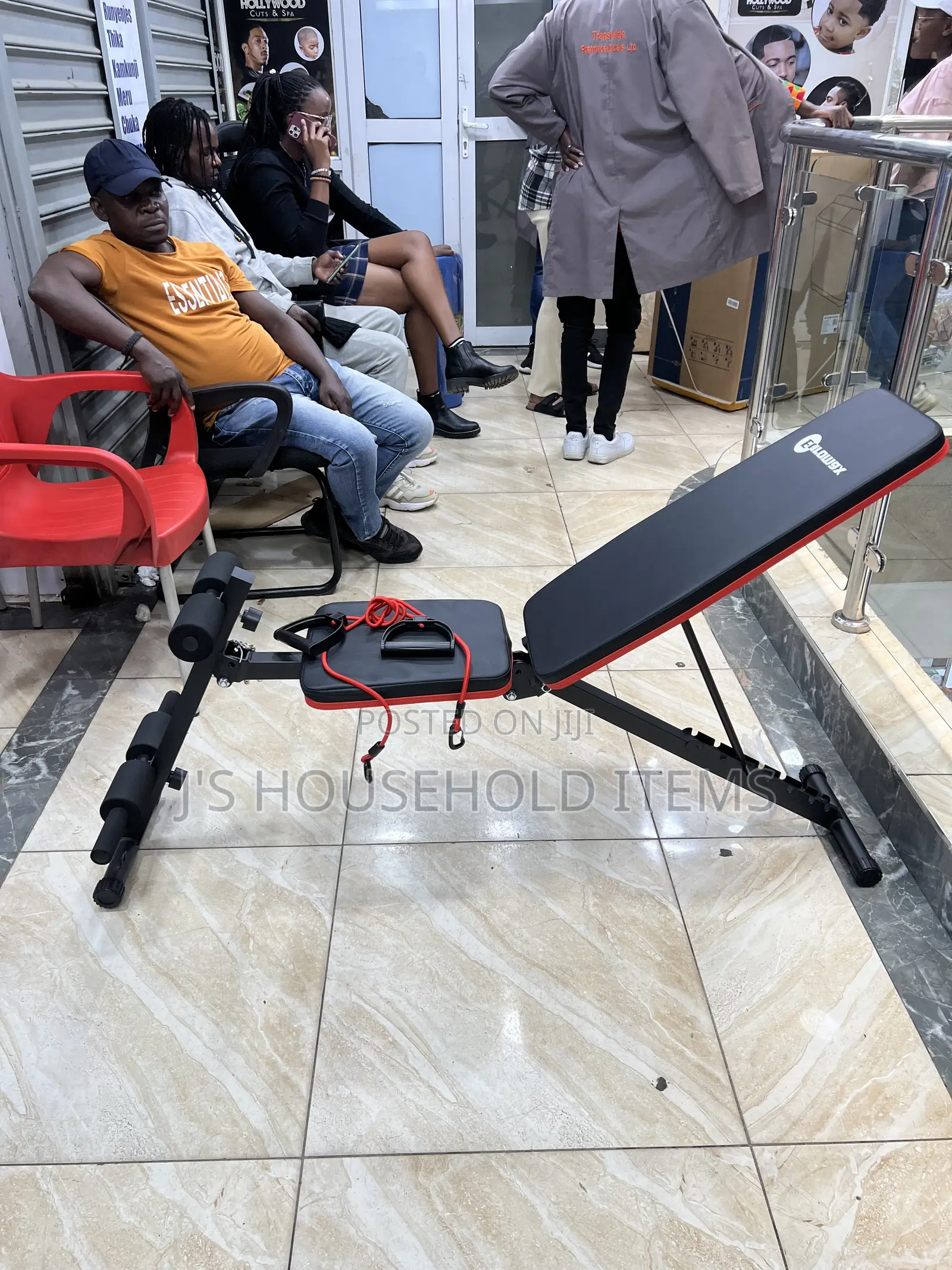 Adjustable Workout Gym Bench With Resistance Bands