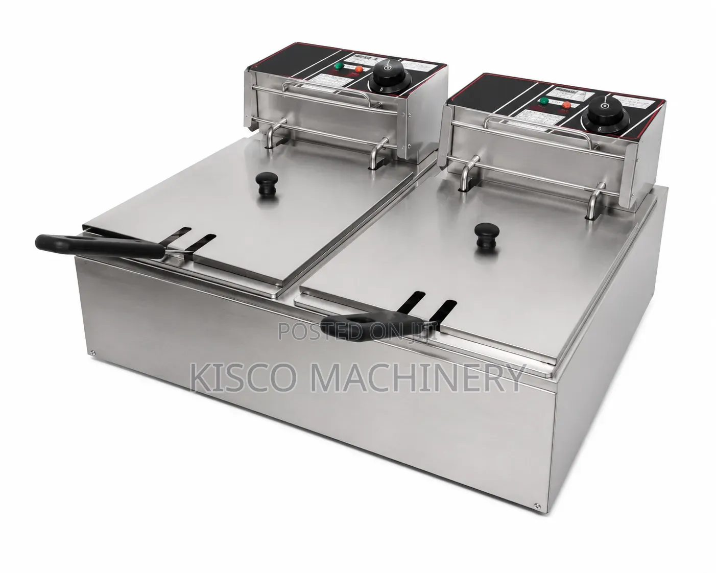Commercial Double Deep Fryer 6L + 6l/Electric Stainless Steel Fryer