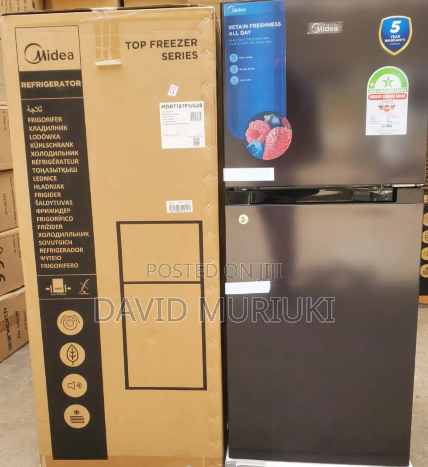 Midea 128 Litres Double Door Refrigerator