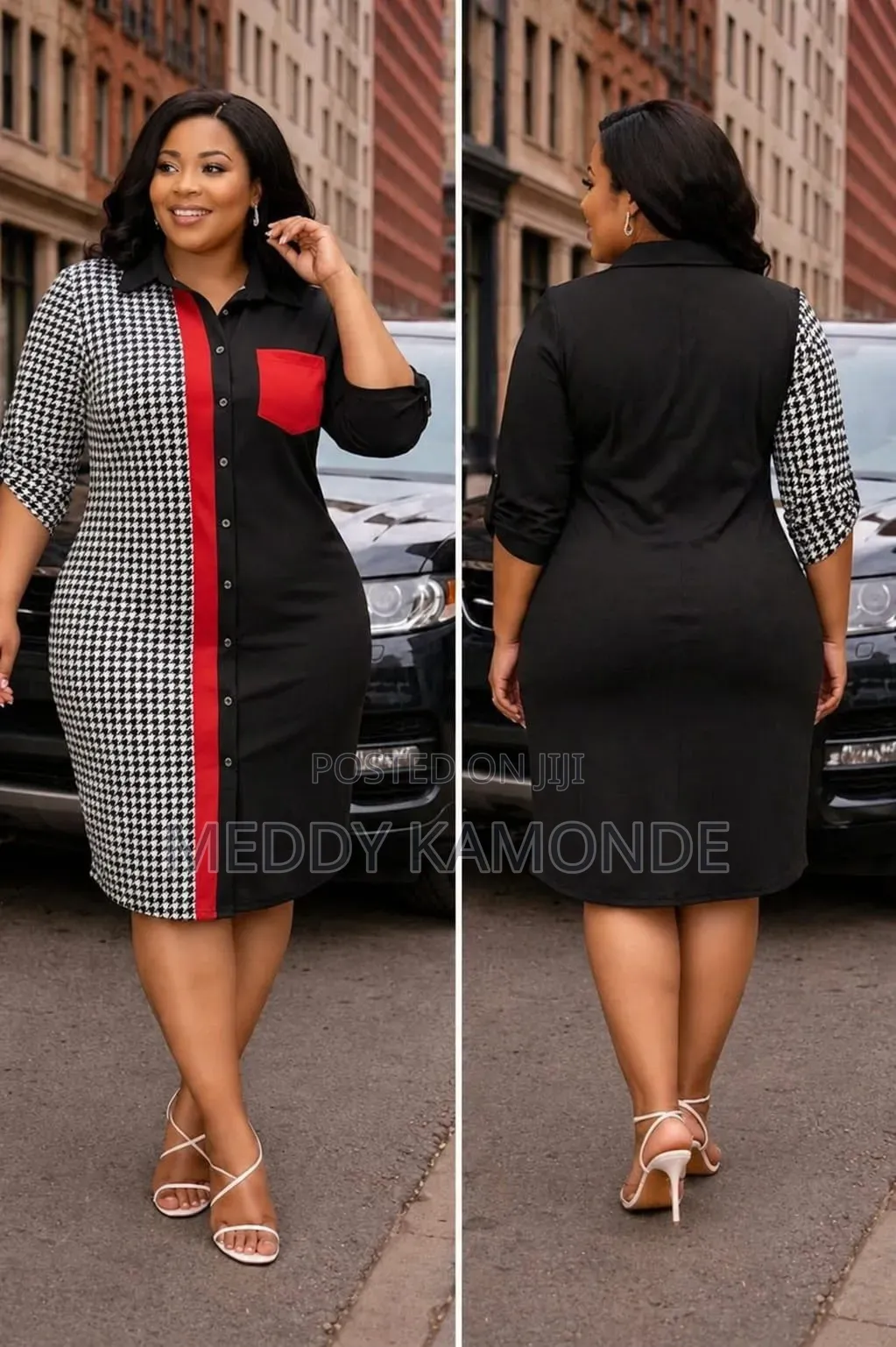Checked Bodycon Dress