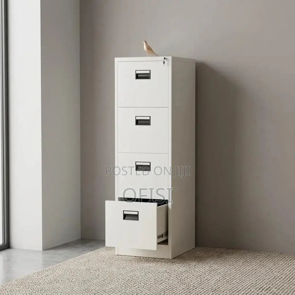Office Cabinet; Steel Lockable 4-Drawer File Cabinet