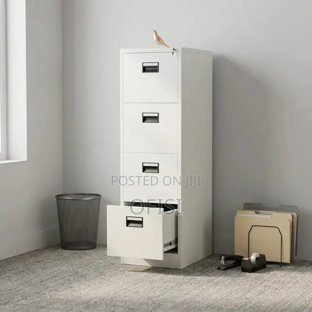 Office Cabinet; Steel Lockable 4-Drawer File Cabinet