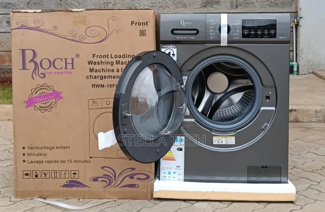 Roch 10 KGS Wash and Spin Front Load Washing Machine