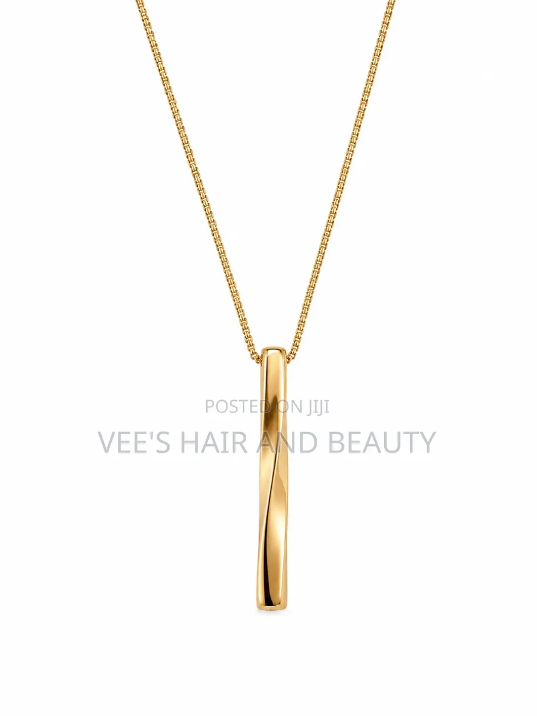 Twisted Gold Bar Necklace | Chain | Jewellery Fashion Accessory