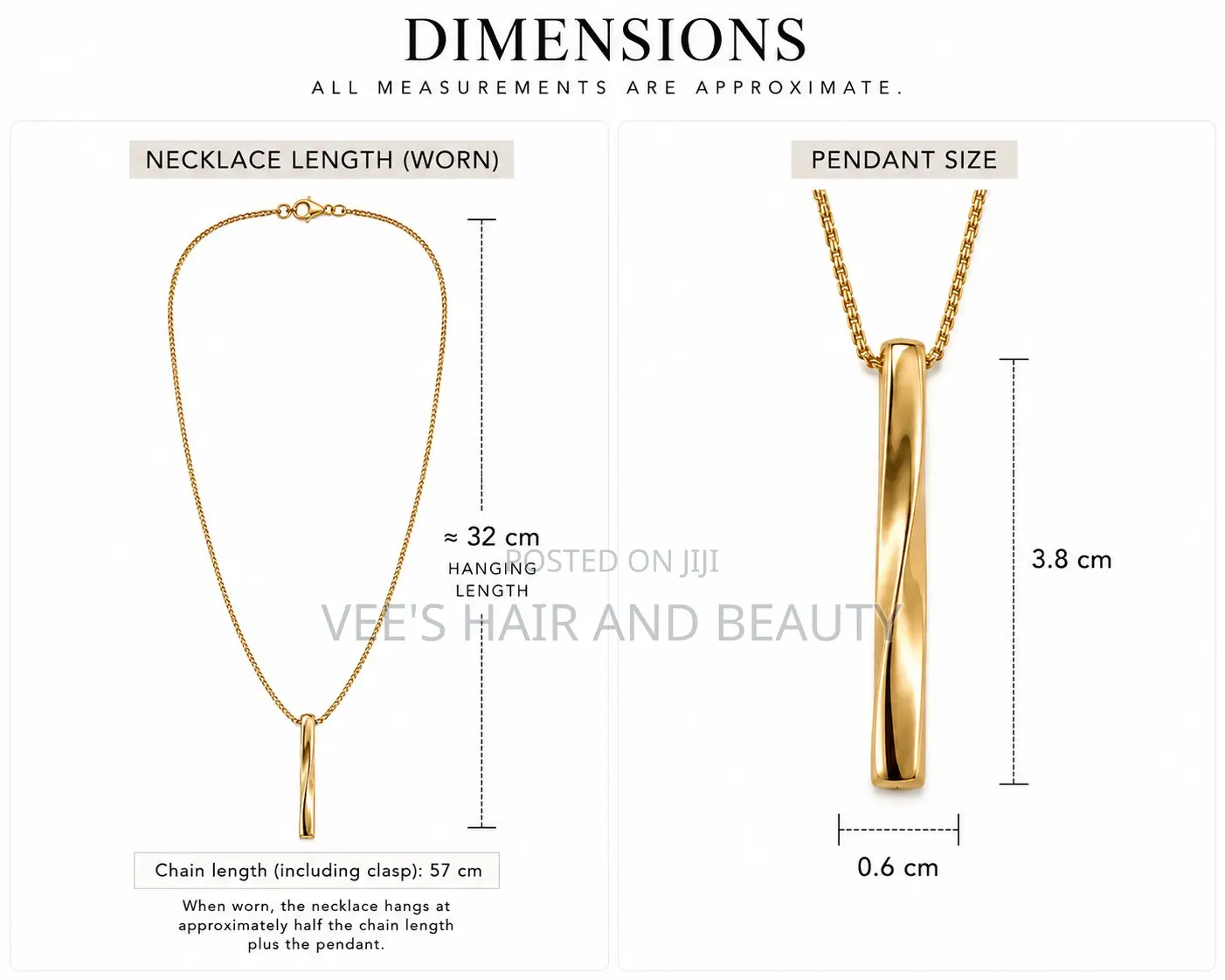 Twisted Gold Bar Necklace | Chain | Jewellery Fashion Accessory