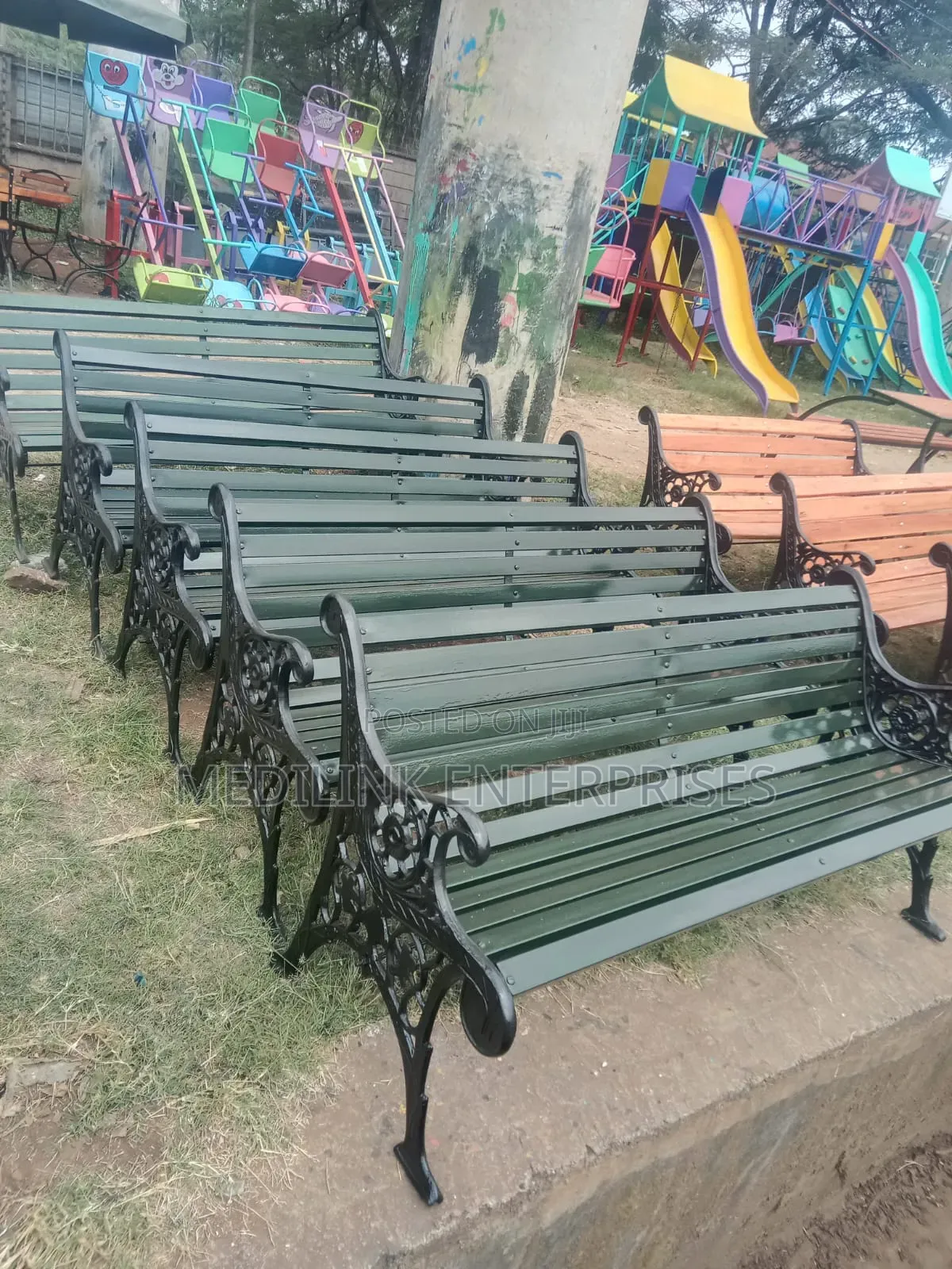 Umlazi All Weather Metallic Garden Outdoor Benches
