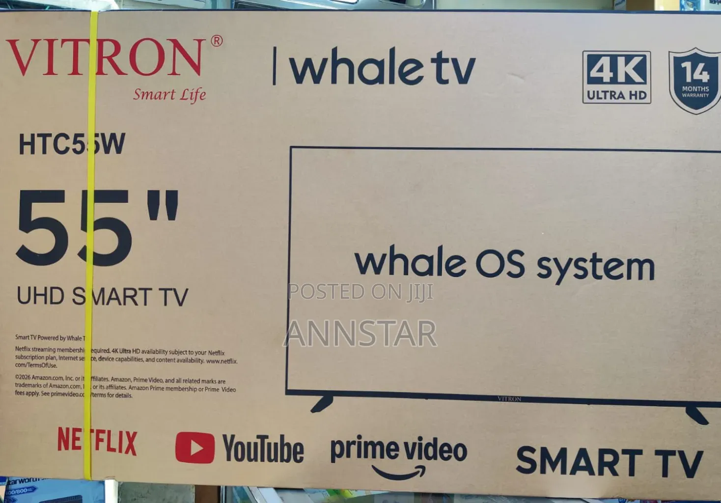*Vitron 55" Whale OS Smart UHD TV
