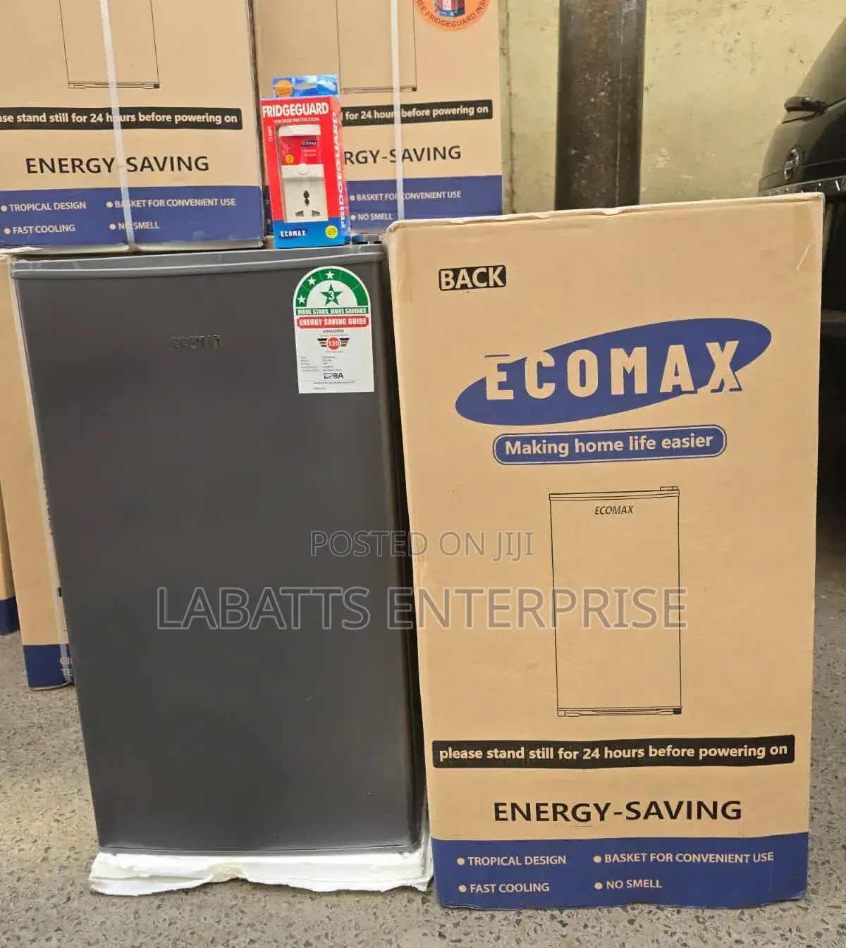 Ecomax 90 LTRS Dark Silver Single Door Refrigerator With Free Guard