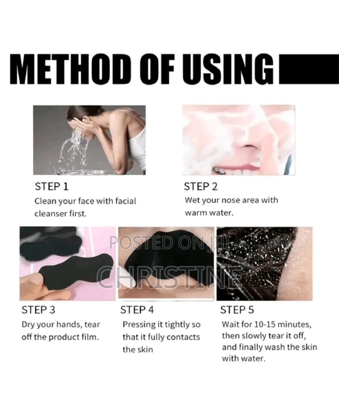 Charcoal Blackhead Remover Nose Strips Mask