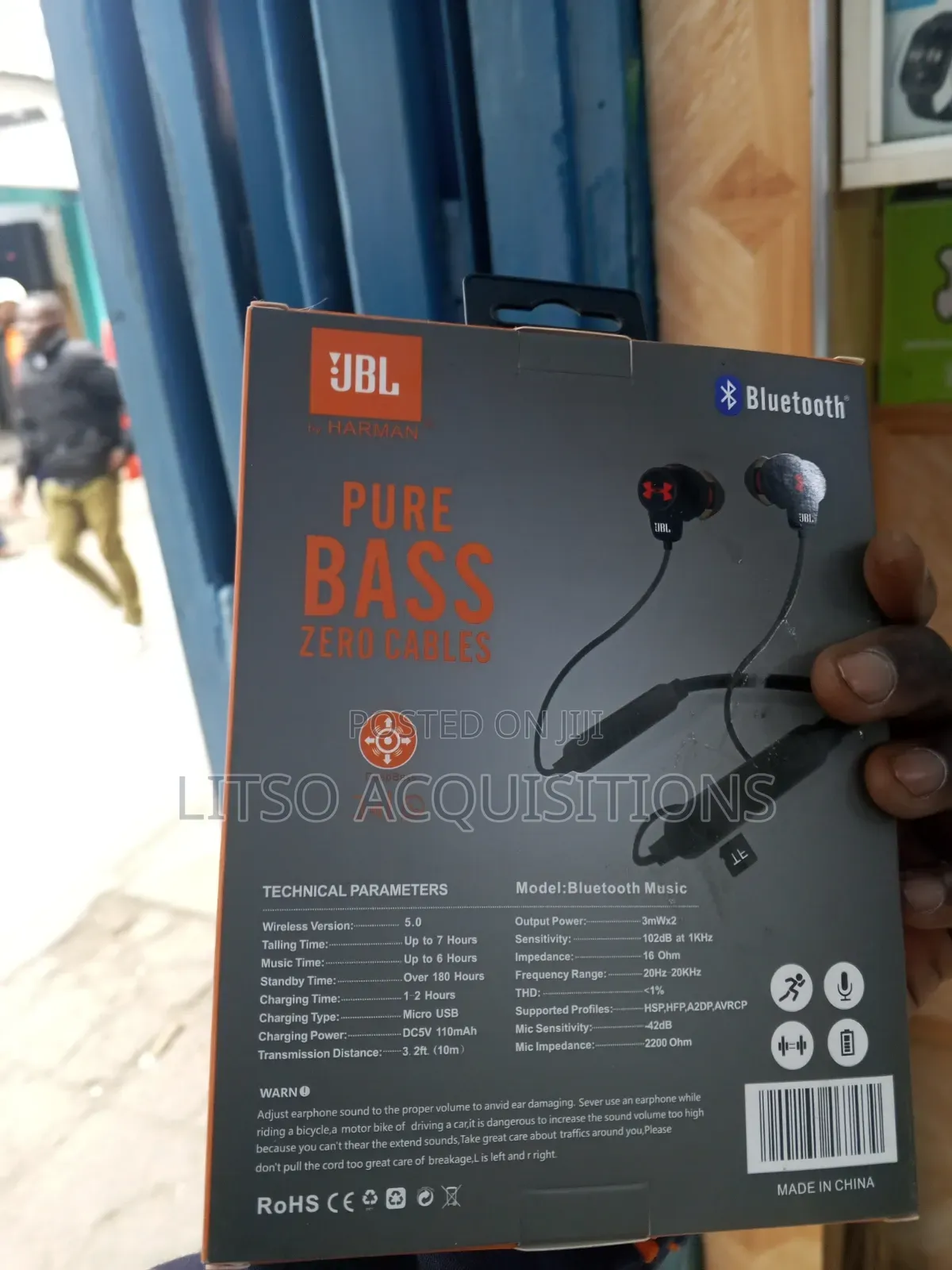 JBL BT-7799 Wireless Bluetooth Neckband Earphones With TF Card Support
