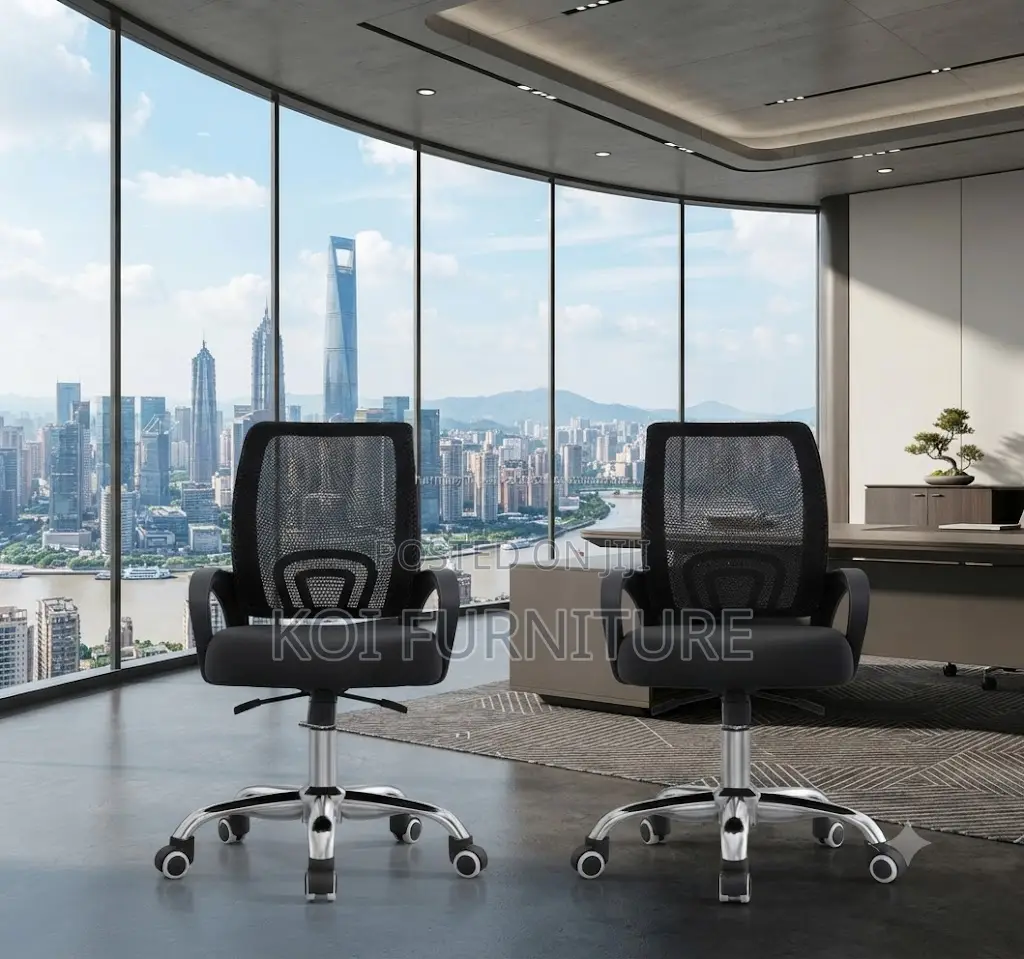 Office Chairs; Mid Backrest Ergonomic 360 Swivel Office Seat