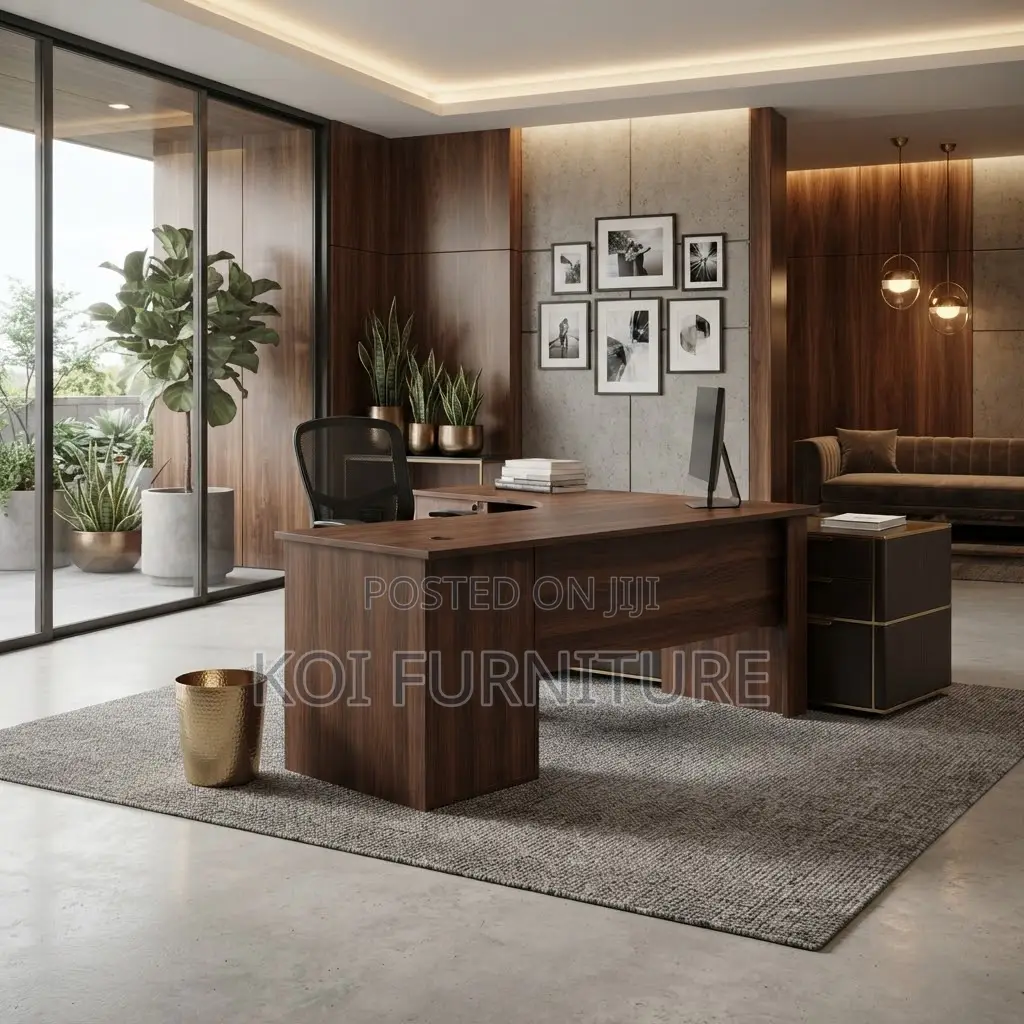Office Desk; 1.4 Meters Round Curved Home Office Wooden Desk