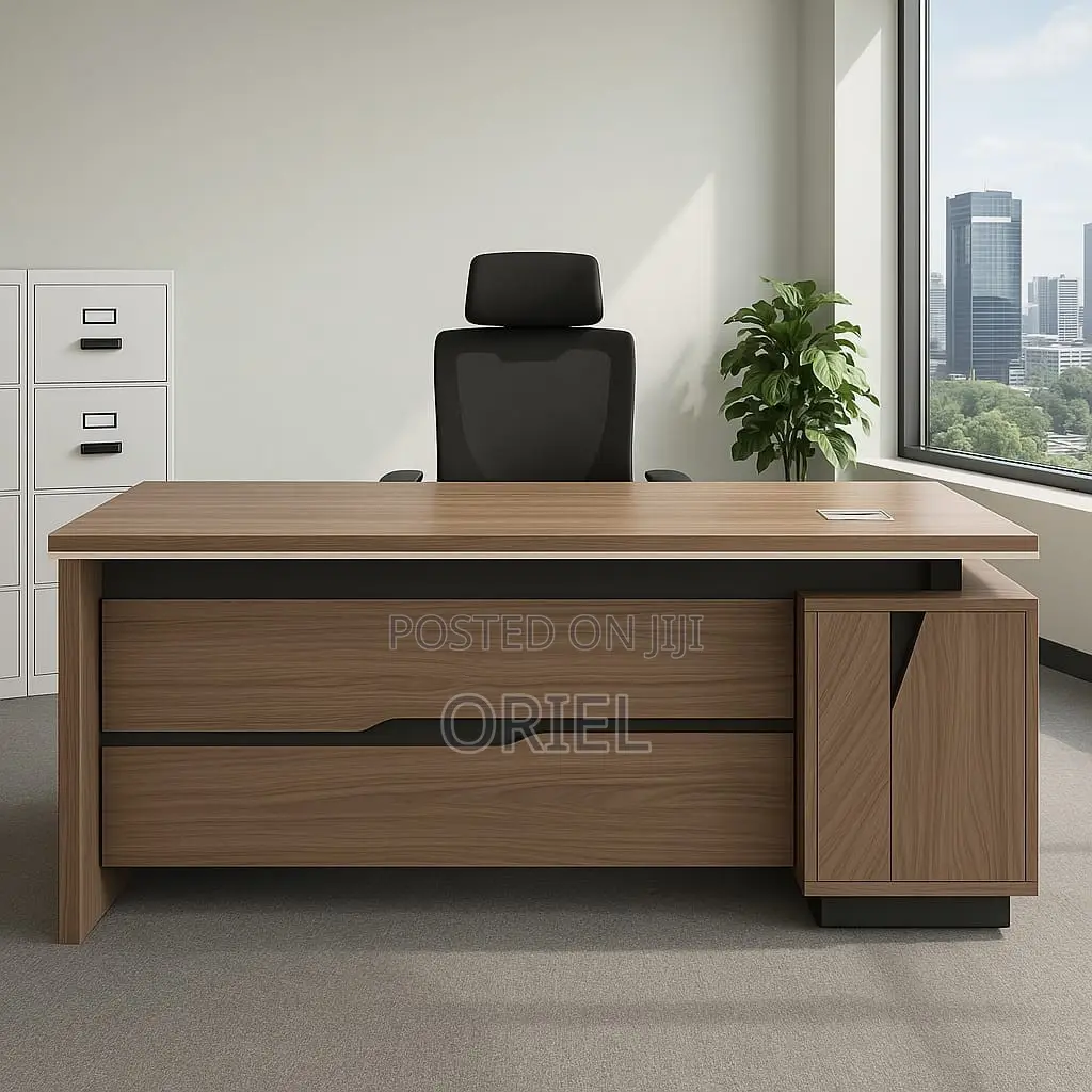 Office Desk : 1600MM Executive Office Desk With Cable Management