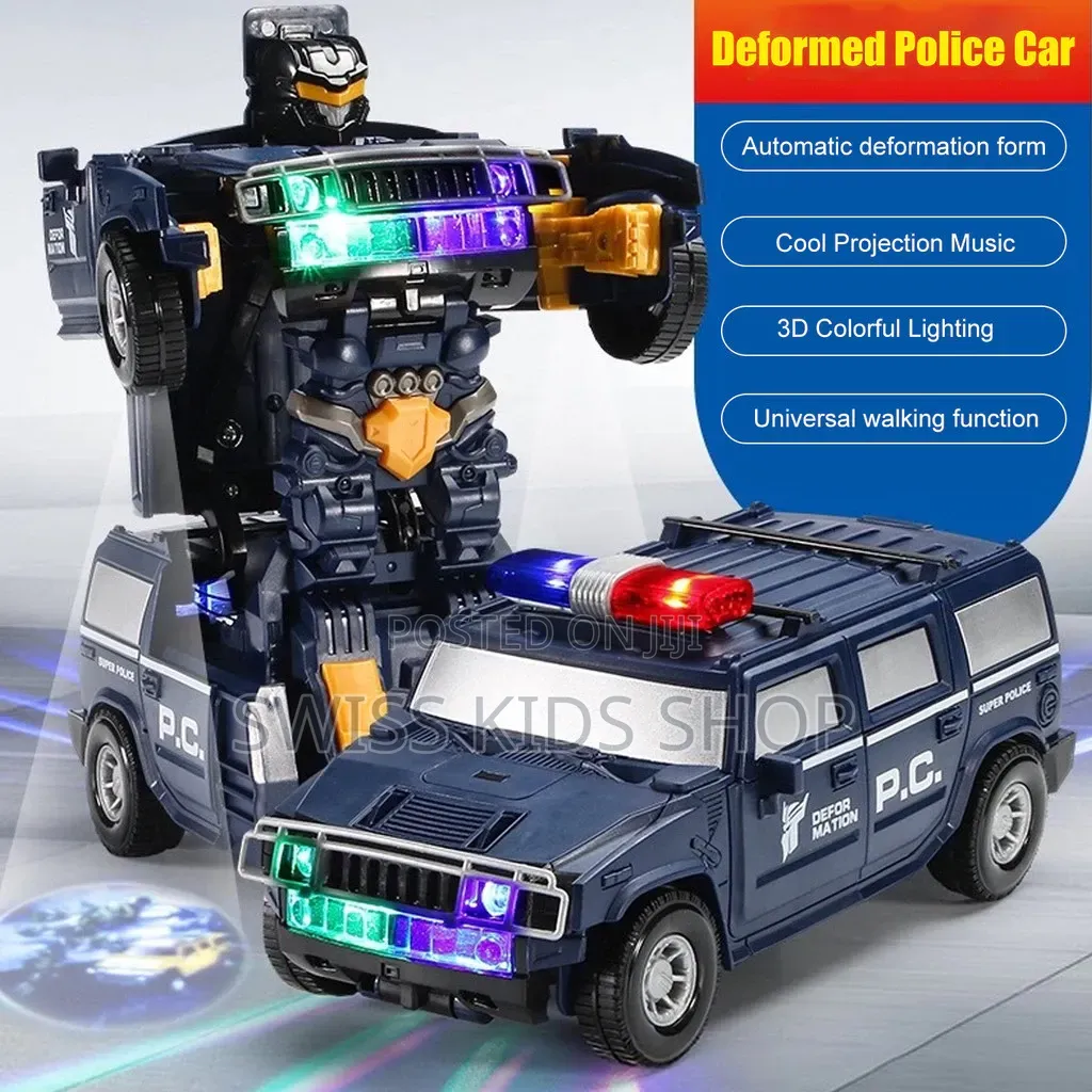 Police Transformer Robot Car