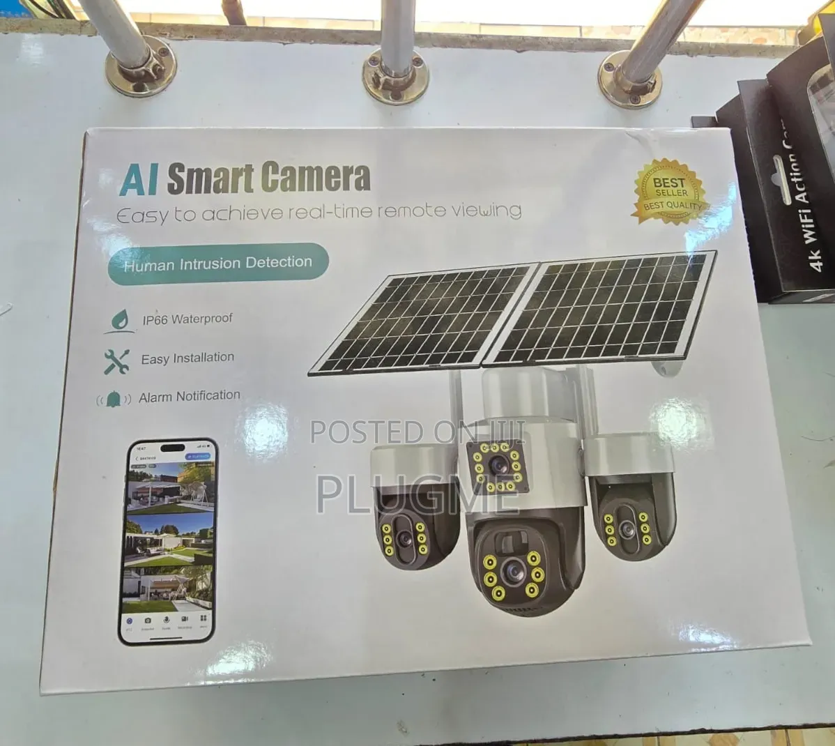 LKSP6 3 Lens Solar 4g Camera (Uses SIM Card)