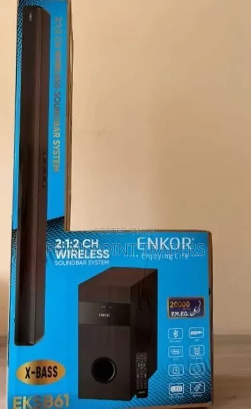 Enkor 2:1:2 Wireless Soundbar – Premium Sound, Stylish Design