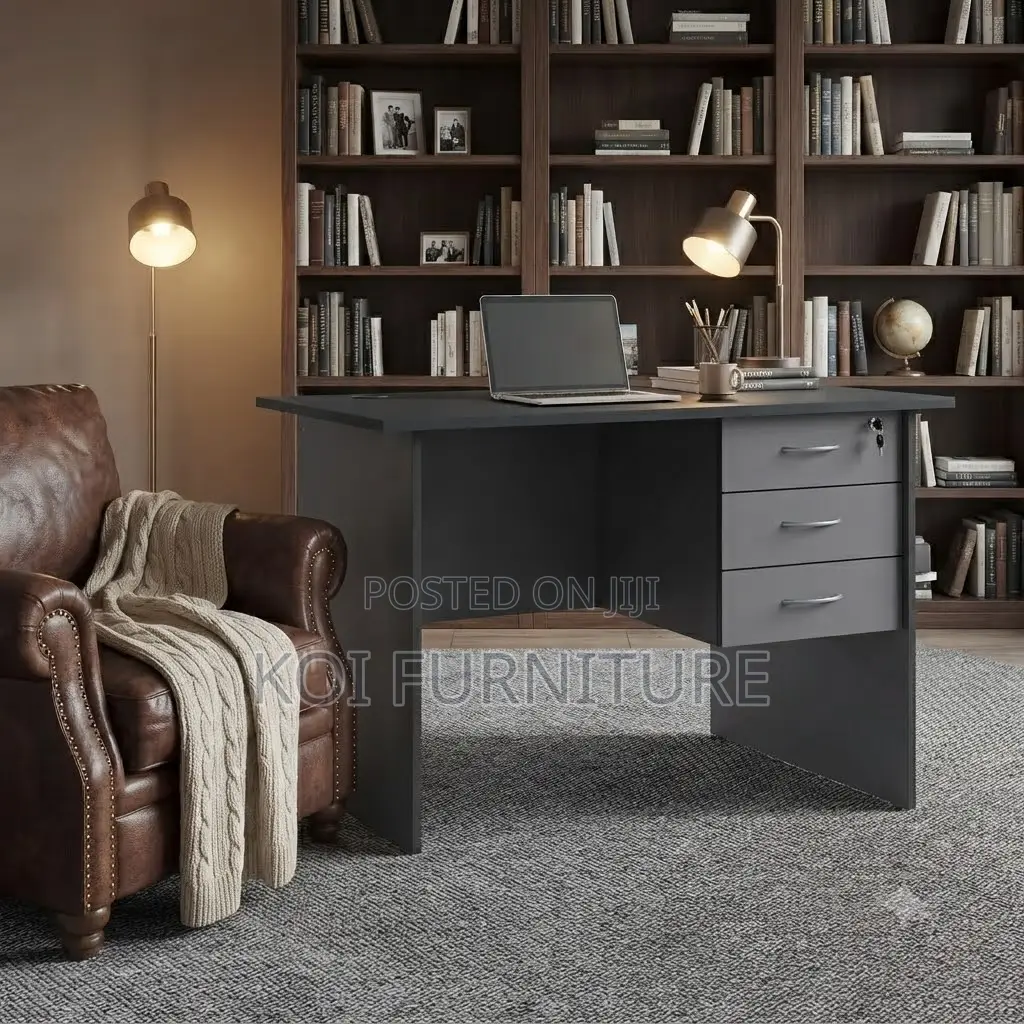 Office Desk; Home Office Clerical Gray Top Study Table