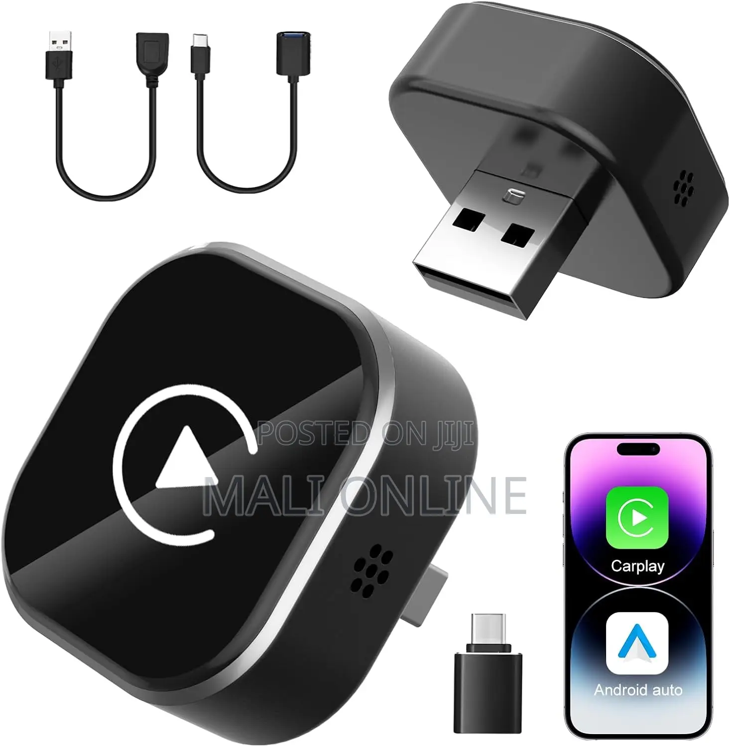 2 in 1 Wireless CarPlay Android Auto Adapter Mini USB Type-C Dongle