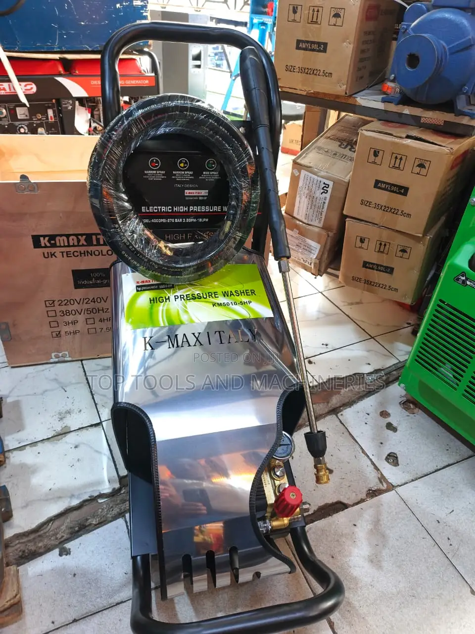 K-Max Italy 5hp High Pressure Electric Car Wash Machine