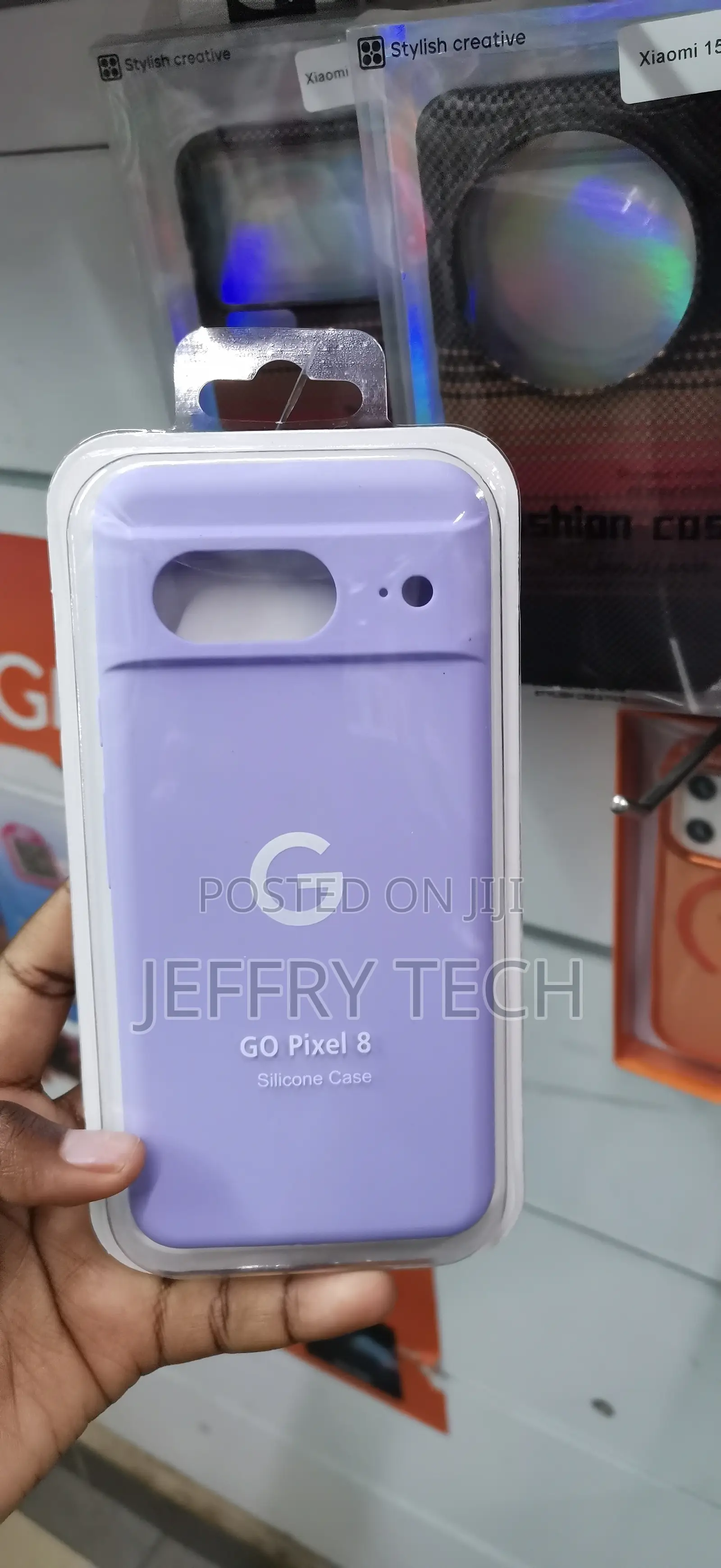 Lilac-Colored GO Pixel 8 Comfortable in-Hand Grip COVER