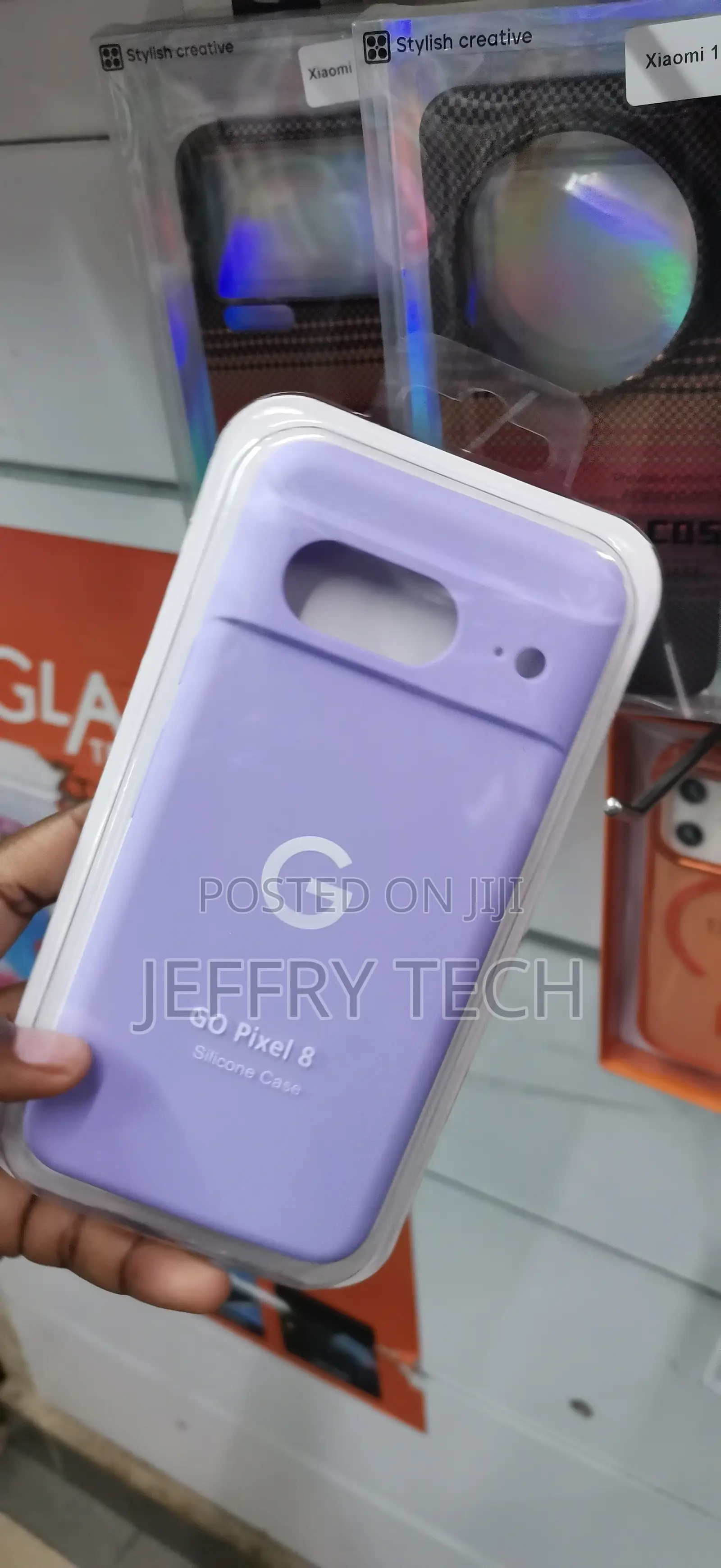 Lilac-Colored GO Pixel 8 Comfortable in-Hand Grip COVER
