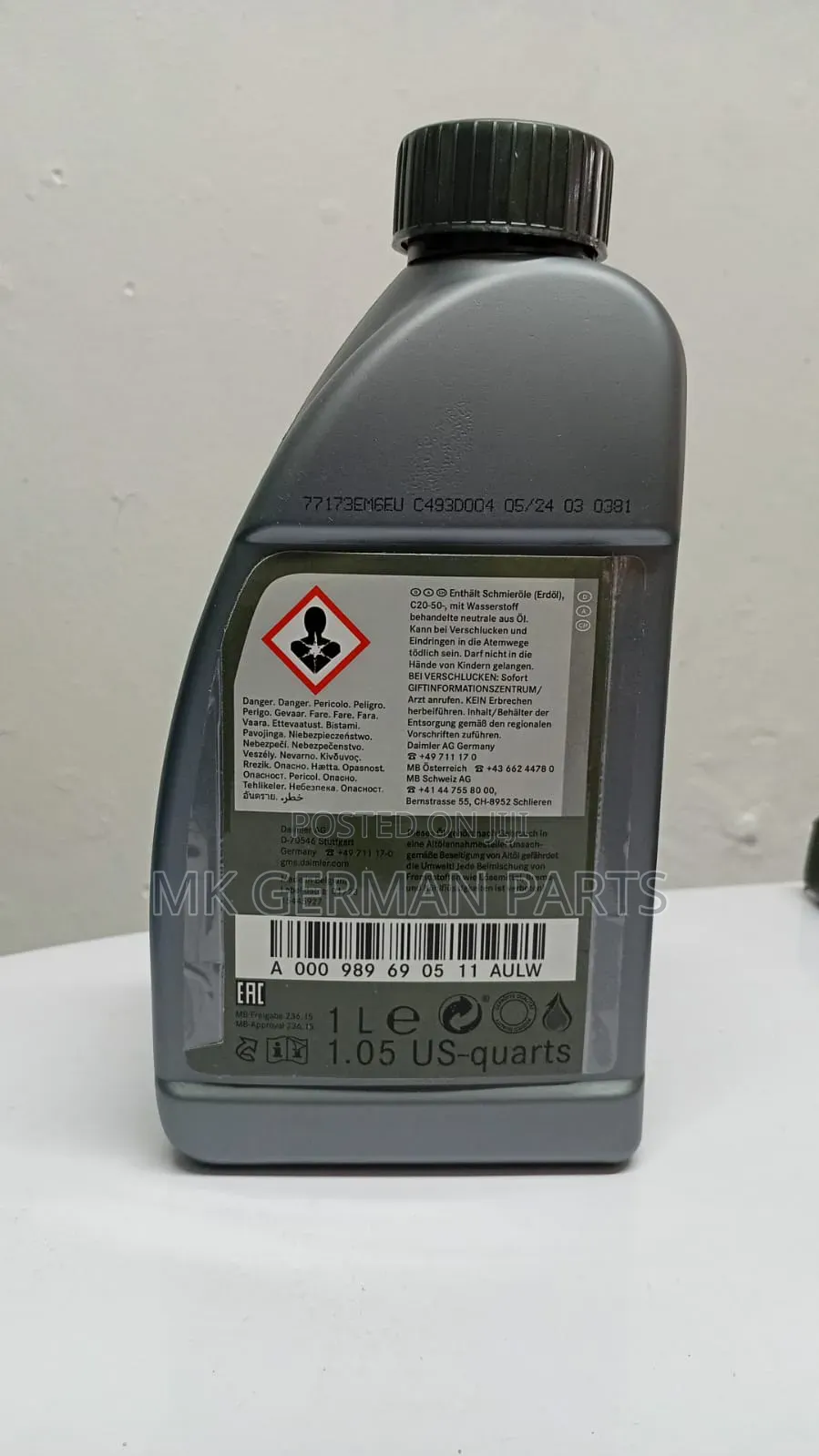 Genuine Mercedes Transmission Fluid/Gearbox Oil 722.9.