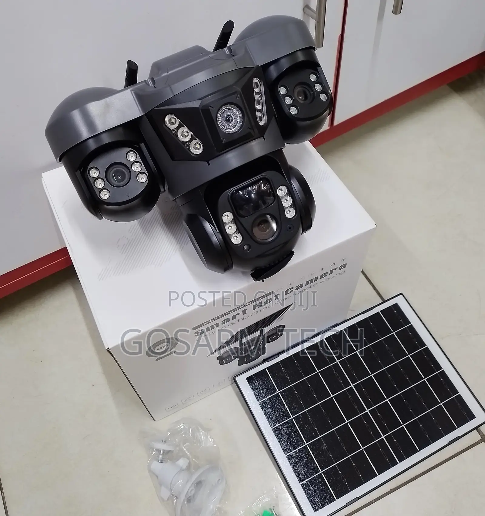 V380 Triple Lens Solar 3lens CCTV 4g/WiFi Security Camera