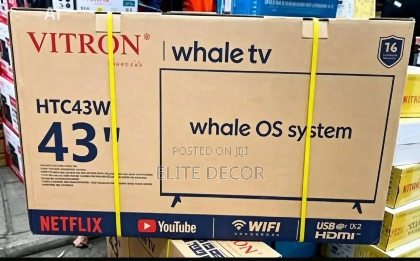 Vitron 43 Inch Smart Whale OS Full HD LED TV With Built-in Wi-Fi