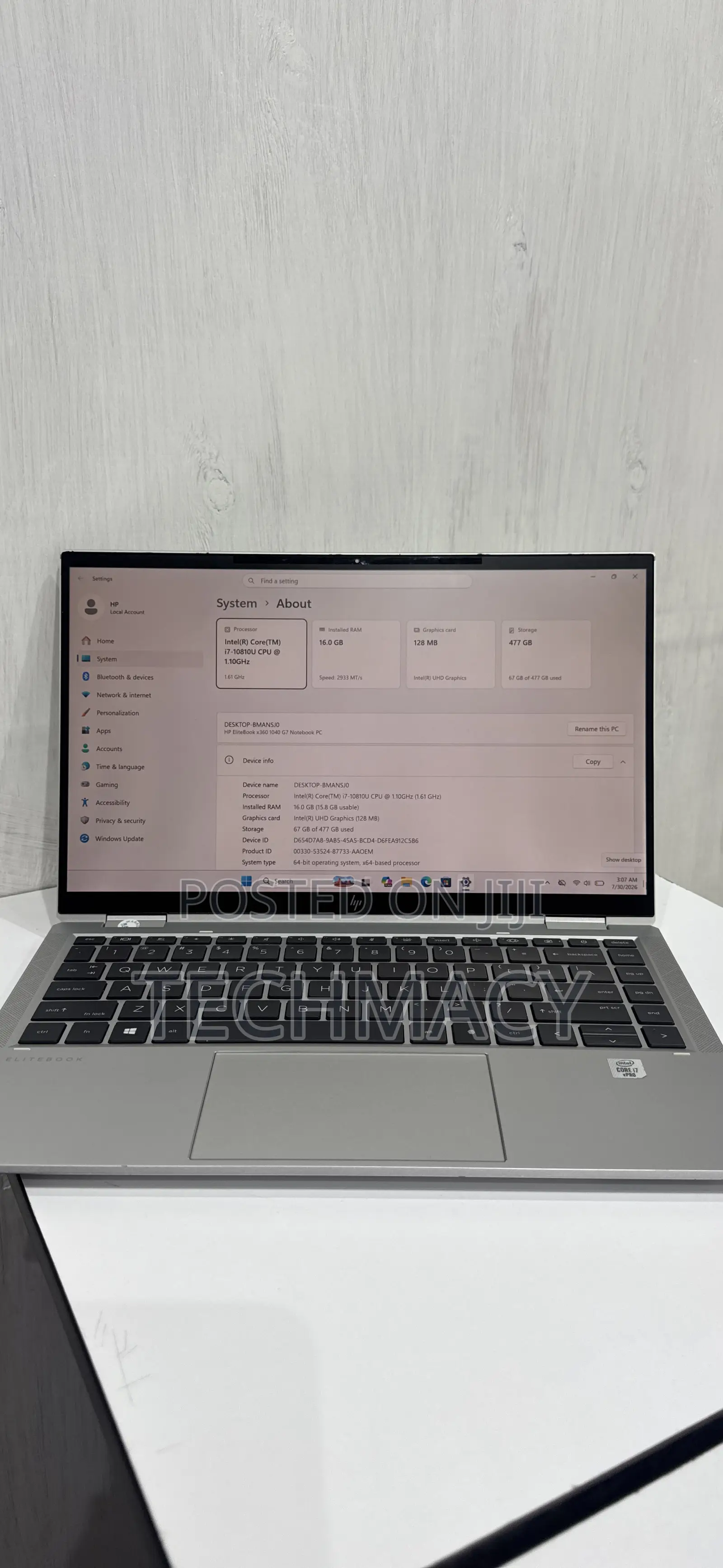 Laptop HP EliteBook 1030 16GB Intel Core i7 SSD 512GB