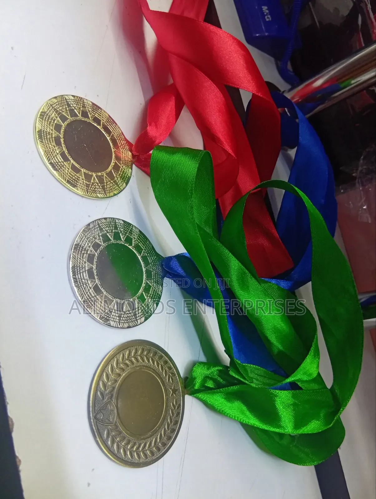Plain Medals With Lanyards-Gold, Silver and Bronze Available