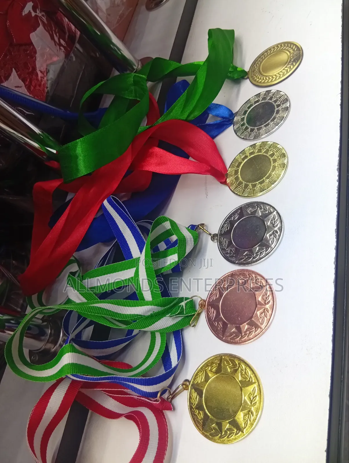 Plain Medals With Lanyards-Gold, Silver and Bronze Available
