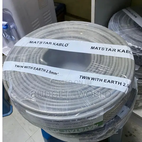 Heavy Duty 2.5mm Flame Retardant Twin Earth Cable 90M Roll