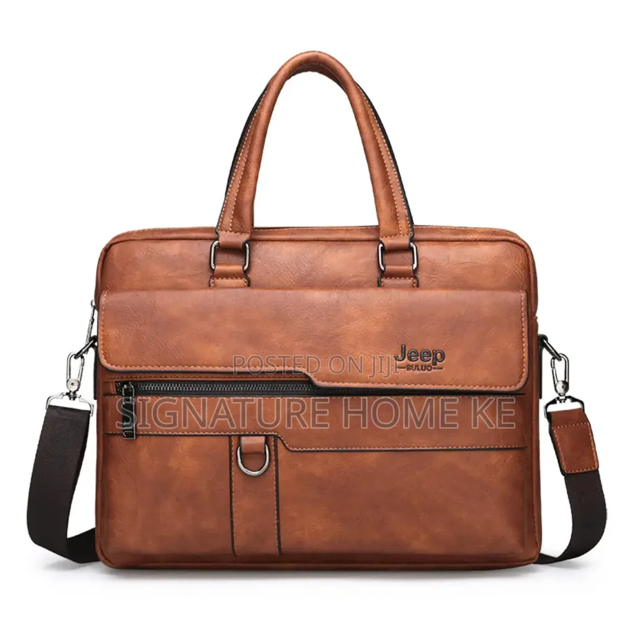 Jeep Quality Laptop Shoulder Bag -Light Brown