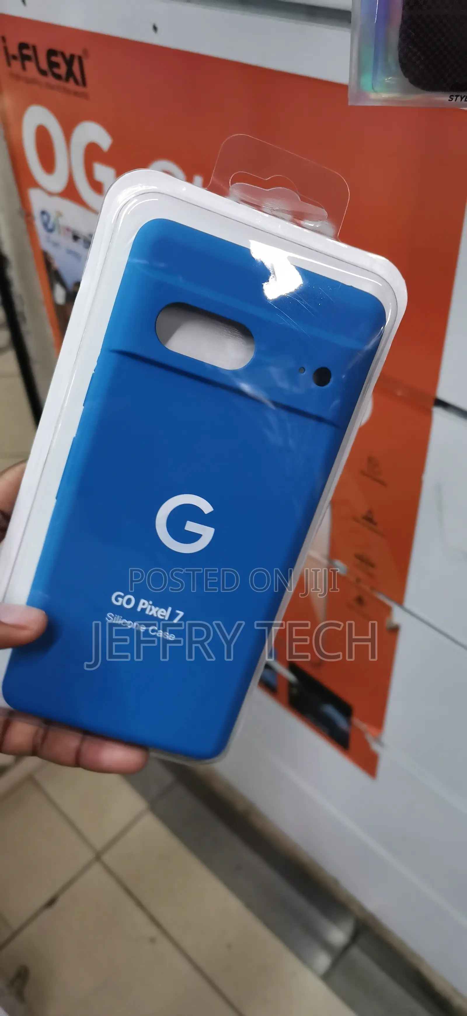 A Blue Silicone Protective Case for the Google Pixel 7